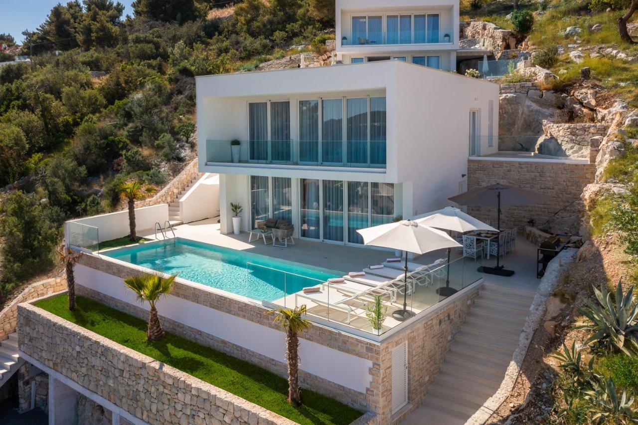 Villa Adria View With Heated Pool I Трогир Экстерьер фото
